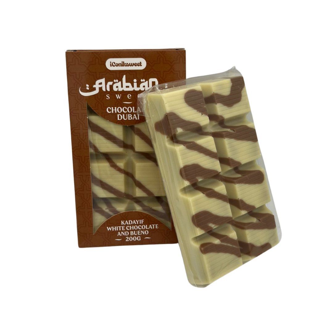 Dubai bar - White Chocolate - Bueno filling